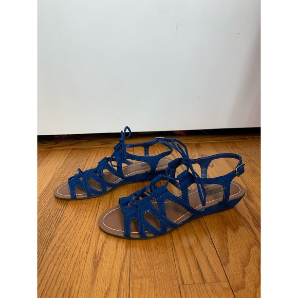Carlos Santana Kiara Wedge Sandals in Blue, Size 7.5, Like New - Picture 1 of 7